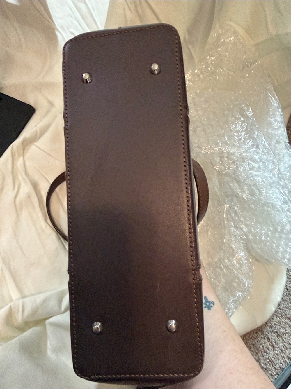 Burberry Brown Leather Shoulder Bag - Picture 7 of 8
